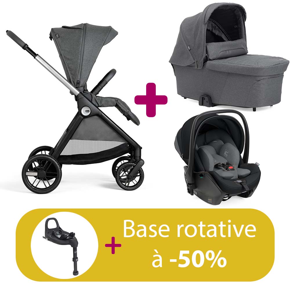 Pack Trio Bellagio Black satin = Base à -50%  Chicco