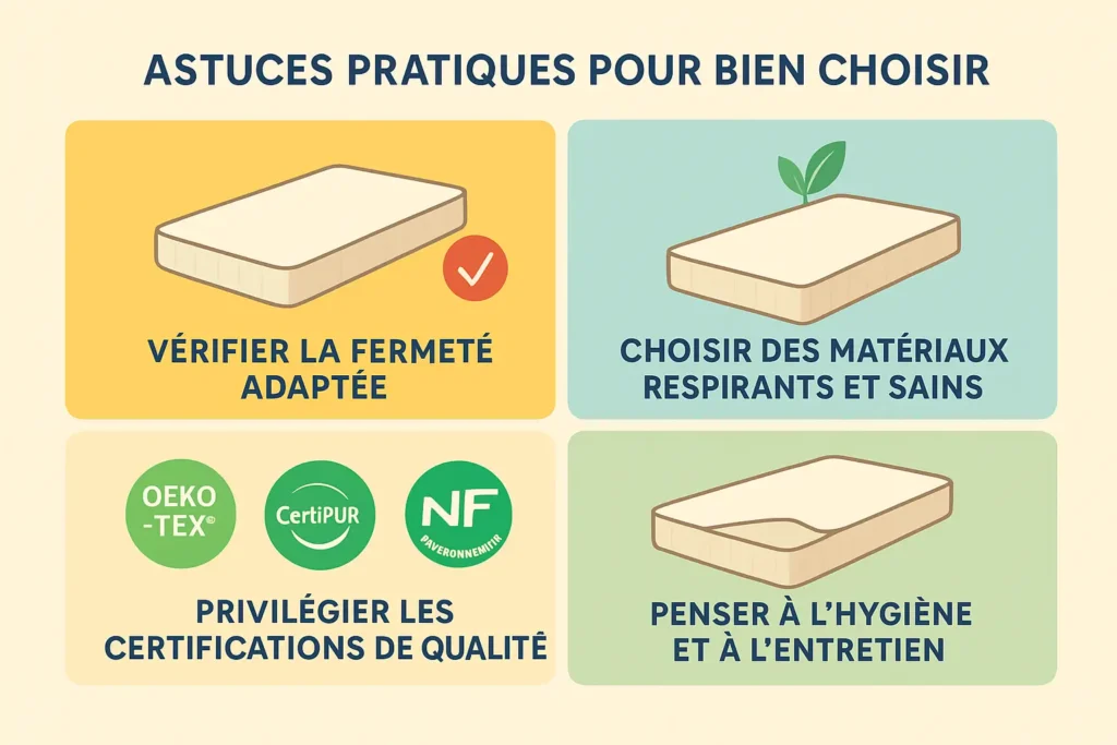 Astuces pour bien choisir son matelas enfant