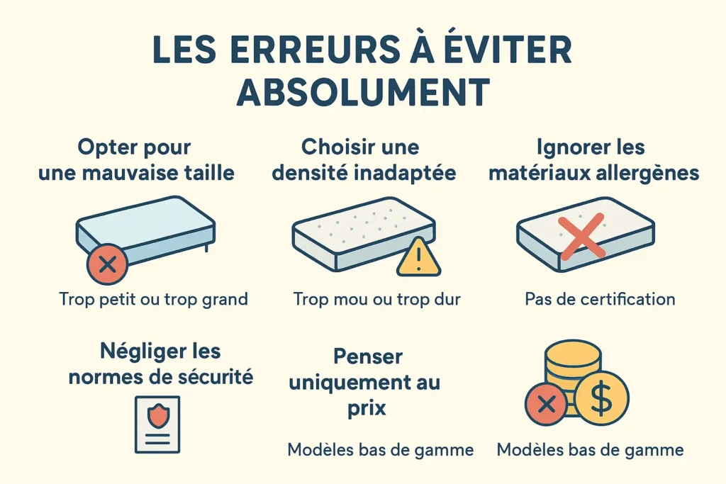 Quelques erreurs à  éviter lors du choix du matelas