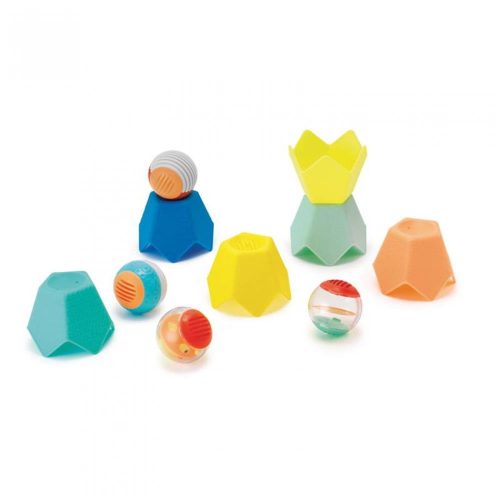 Gobelets gigognes et balles d'activités encastrables MULTICOLORE Infantino