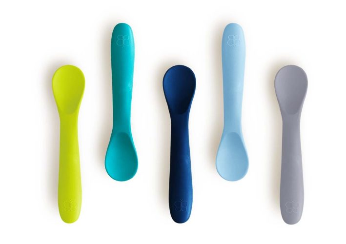 Set de 5 cuillères en silicone BLEU BBlüv