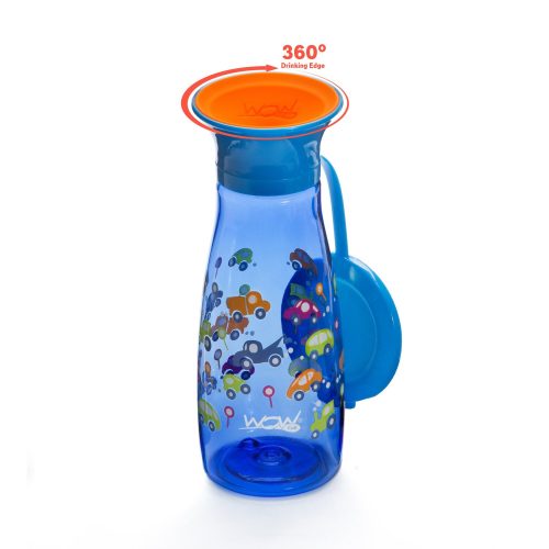 Gourde  360 ° enfant avec couvercle BLEU Wowcup