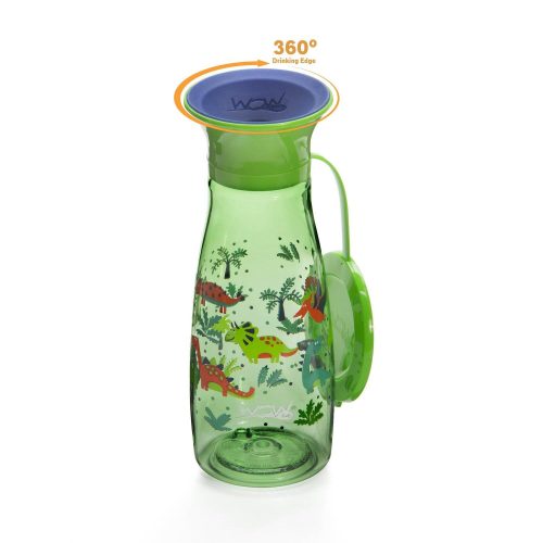Gourde  360 ° enfant avec couvercle VERT Wowcup