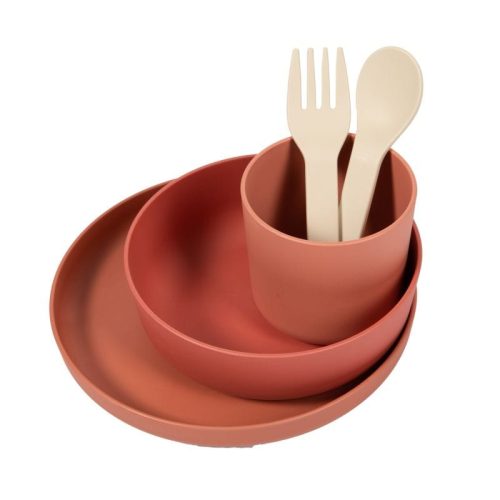 Set vaisselle Biodégradable CPLA 5pcs MARRON Bo Jungle