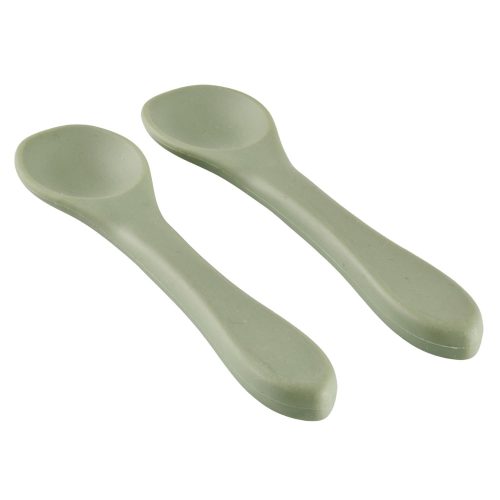 Lot de 2 cuillères silicone VERT Thermobaby