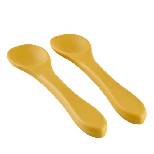 Lot de 2 cuillères silicone JAUNE Thermobaby