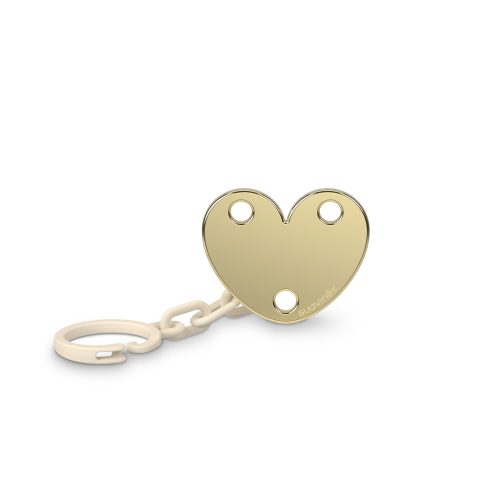 Attache-sucette bijou Beige
