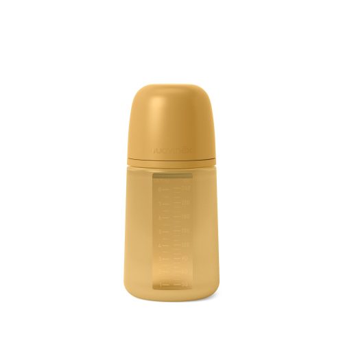 Biberon en silicone avec tétine SX Pro 240 ml débit M Colour Essence Yellow