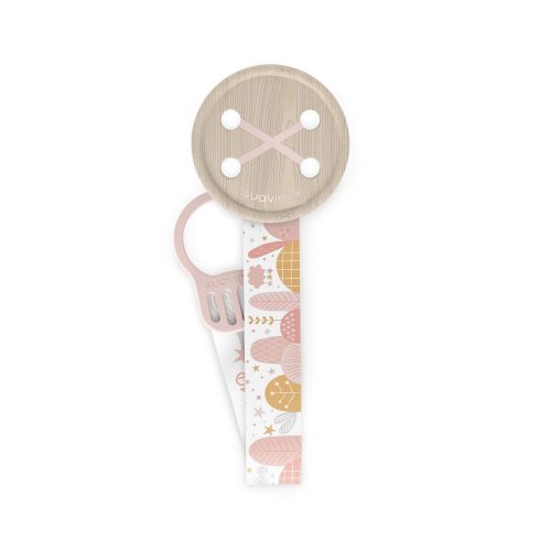 Attache-sucette avec ruban Pink