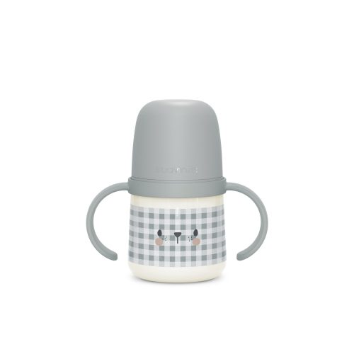 Biberon phosphorescent avec anses et bec silicone Night&Day +6m Bear