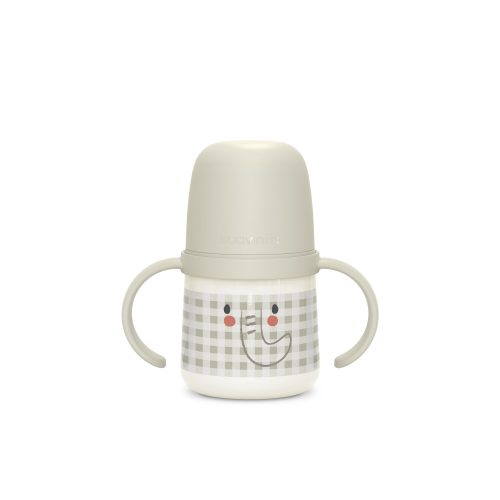 Biberon phosphorescent avec anses et bec silicone Night&Day +6m Elephant