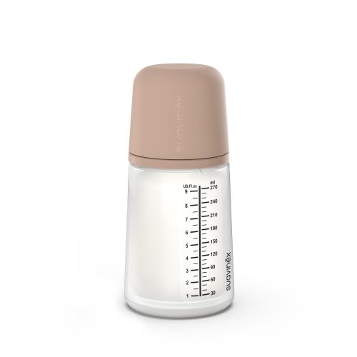 Biberon anti-colique ZERO.ZERO 270 ml - Débit Moyen Almond