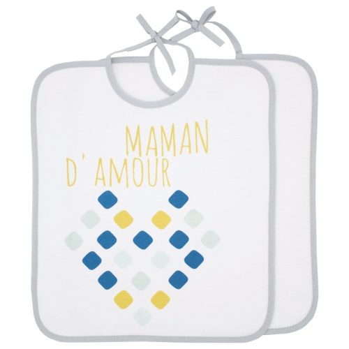 Lot de 2 bavoirs 1er age MULTICOLORE BabyCalin