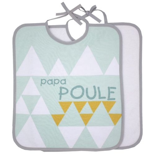 Lot de 2 bavoirs 1er age MULTICOLORE BabyCalin