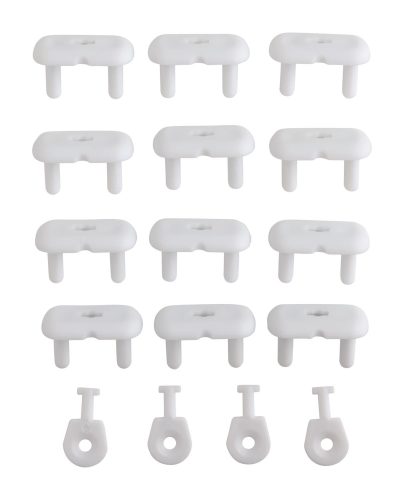 12 cache-prises avec 4 clefs BLANC Tigex