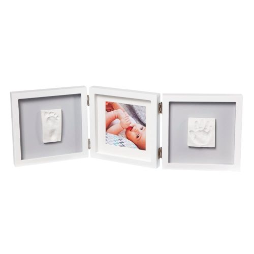 Cadre 3 parties 2 empreintes GRIS Baby Art