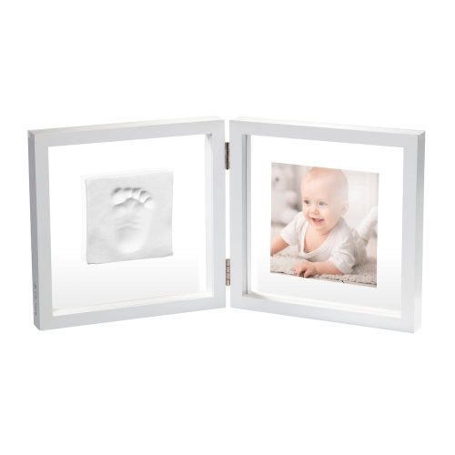 Cadre 2 parties empreinte BLANC Baby Art