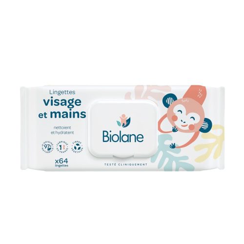 Lingettes visage et mains MULTICOLORE Biolane