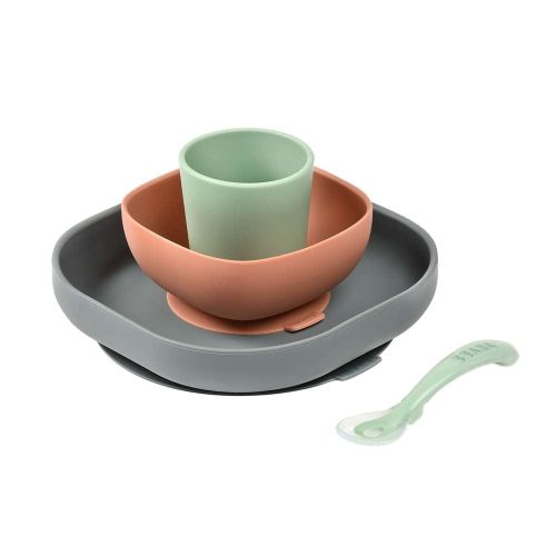 Coffret Repas Silicone 4 pièces MULTICOLORE Béaba