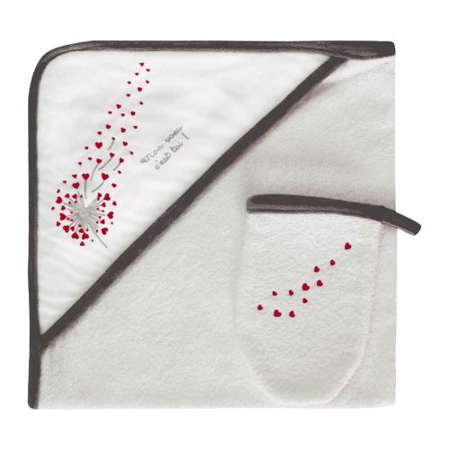 Sortie de bain + Gant MULTICOLORE Les Chatounets