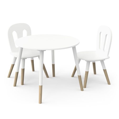 Set 1 table + 2 chaises Firmiana BLANC Demeyere
