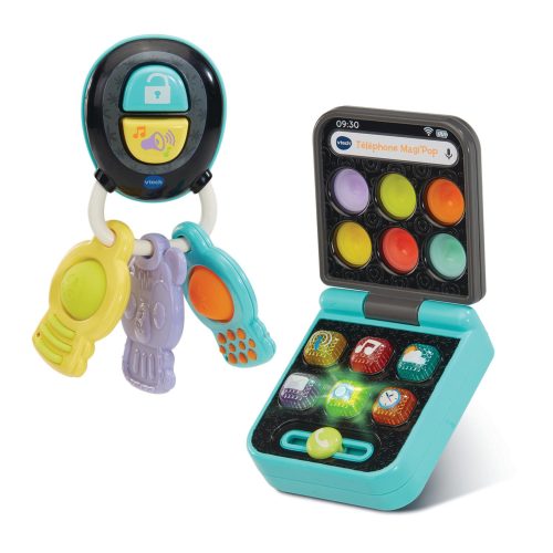 Coffret clés + téléphone magi'pop MULTICOLORE Vtech Baby