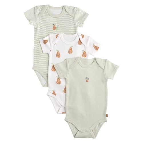 Lot de 3 bodies manches courtes Botanica VERT Sauthon