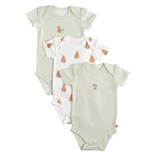 Lot de 3 bodies manches courtes Botanica VERT Sauthon