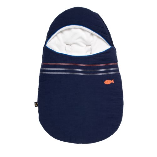 Nid d'ange hiver 5 attaches Baby Sailor BLEU Sauthon