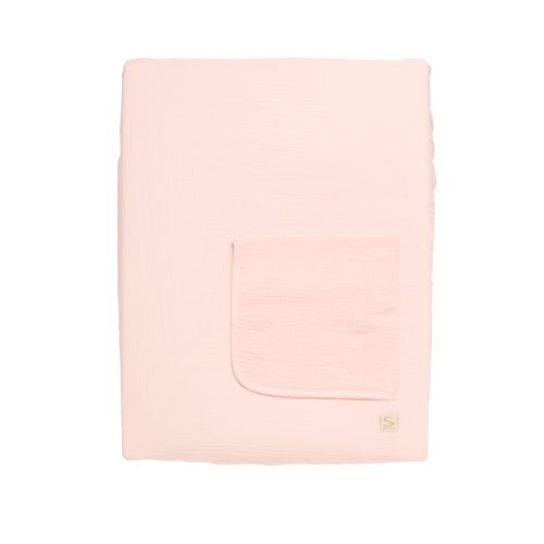 Matelas à langer avec housse et serviette Uni Petale ROSE Sauthon