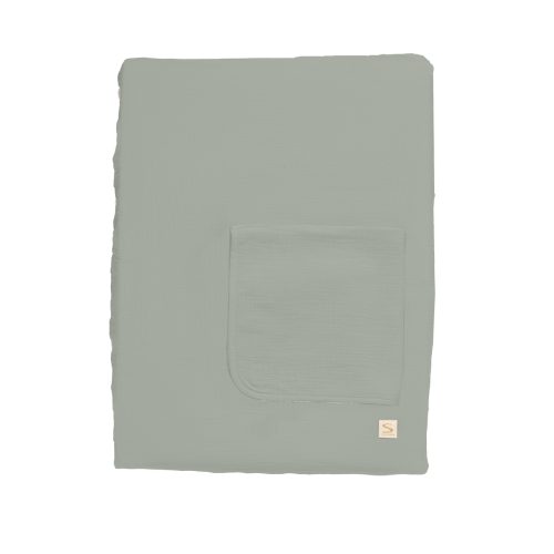 Matelas à langer avec housse et serviette Uni Sauge VERT Sauthon