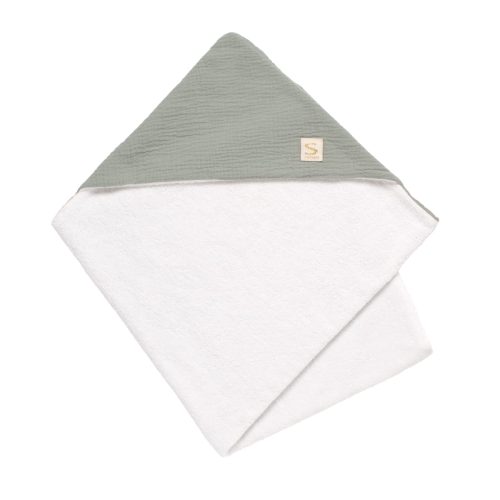 Cape de bain Uni Sauge VERT Sauthon