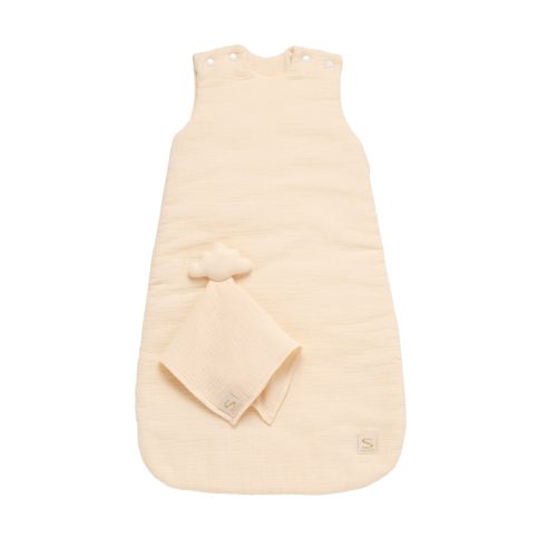 Gigoteuse + doudou mouchoir Uni Vanilla BEIGE Sauthon