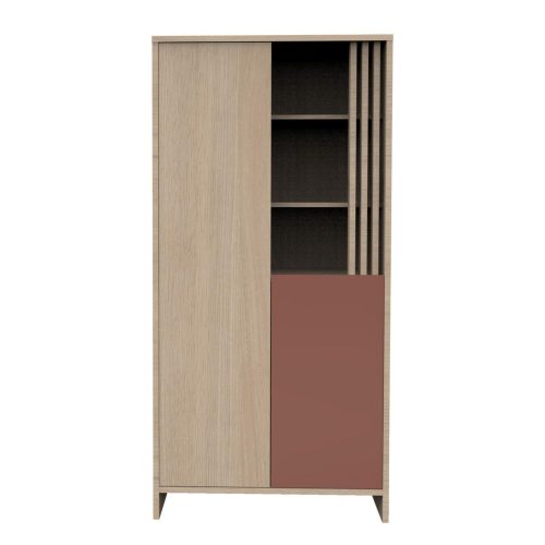 Armoire 2 porte Tokyo MARRON Sauthon