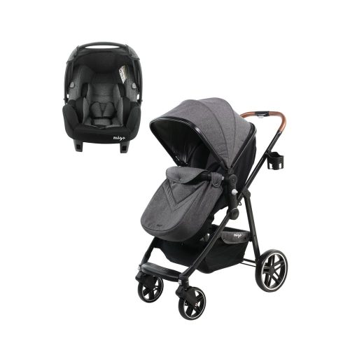 Pack poussette duo Kiara + coque Beone GRIS Migo