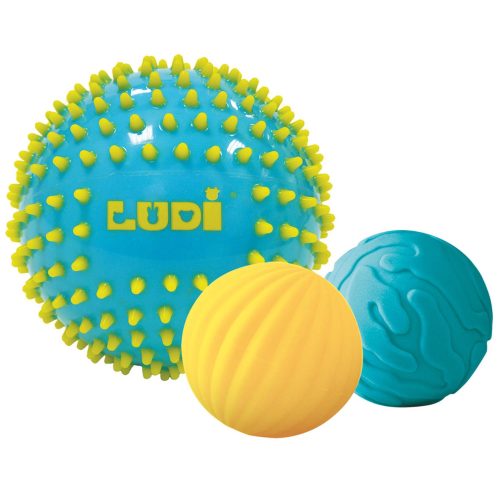 3 balles sensorielles BLEU Ludi