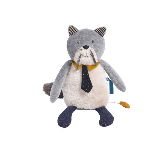 Chat musical Les Moustaches GRIS Moulin Roty