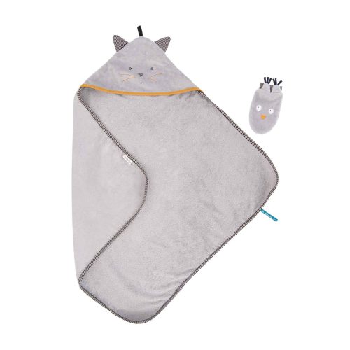 Sortie de bain Les Moustaches MULTICOLORE Moulin Roty