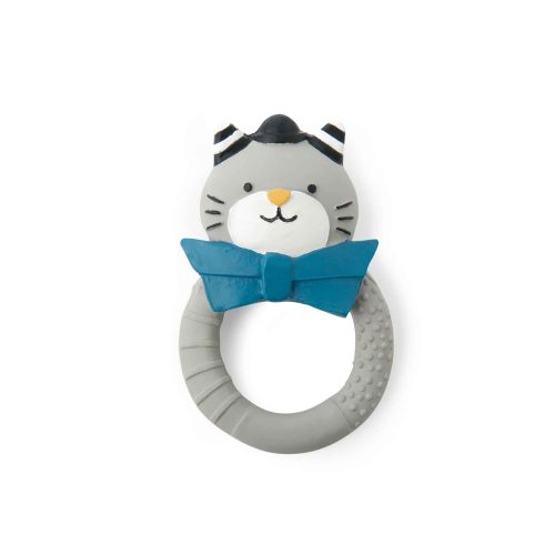 Anneau caoutchouc naturel Chat Les Moustaches GRIS Moulin Roty