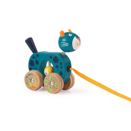 Petite panthère à tirer Dans la jungle MULTICOLORE Moulin Roty