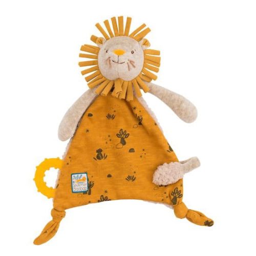 Doudou attache-tétine lion Sous mon baobab MULTICOLORE Moulin Roty