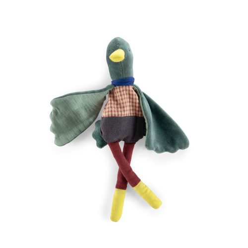 Doudou-hochet Pomme des bois VERT Moulin Roty