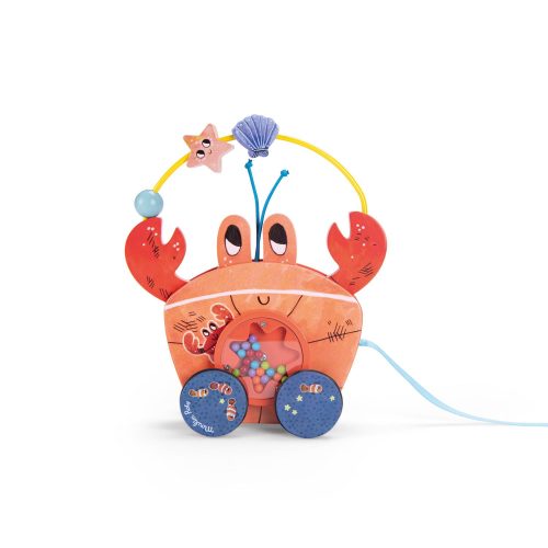 Crabe à tirer Les aventures de Paulie ORANGE Moulin Roty