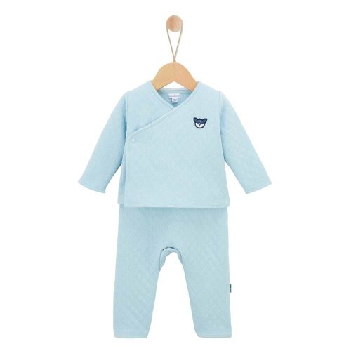 Salopette avec Gilet Petit Cocon BLEU P’tit bisou