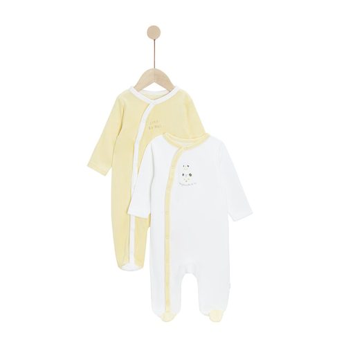 Lot de 2 pyjamas Mes Essentiels BLANC P’tit bisou
