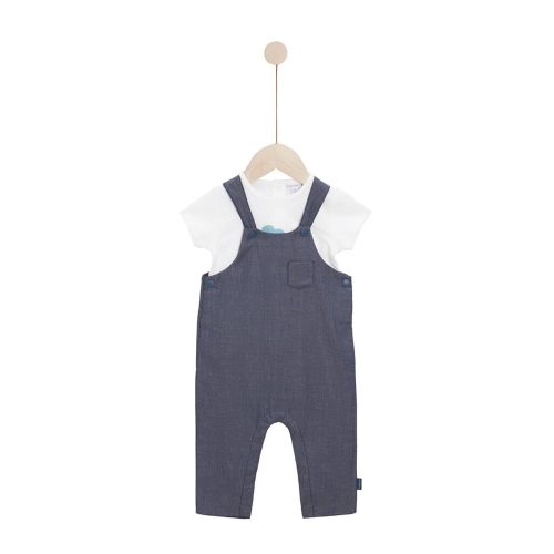 Ensemble salopette avec haut Mon petit nuage BLEU P’tit bisou