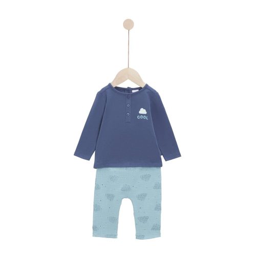 Ensemble pantalon avec haut Mon petit nuage BLEU P’tit bisou