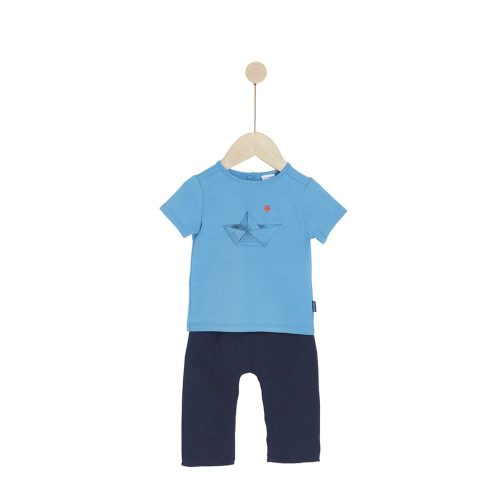Ensemble pantalon avec haut Plage BLEU P’tit bisou
