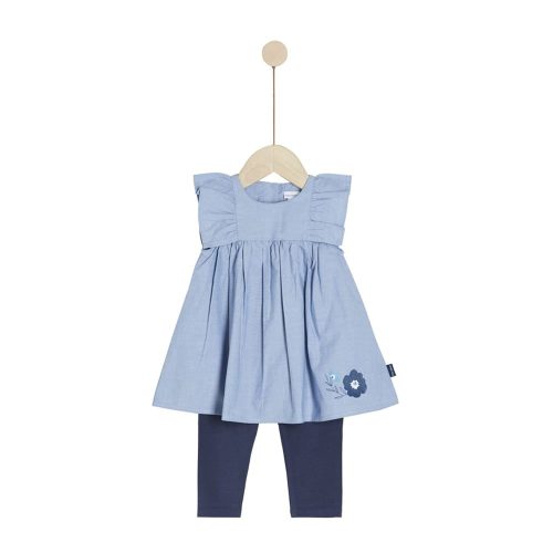 Ensemble robe avec leggings Plage BLEU P’tit bisou