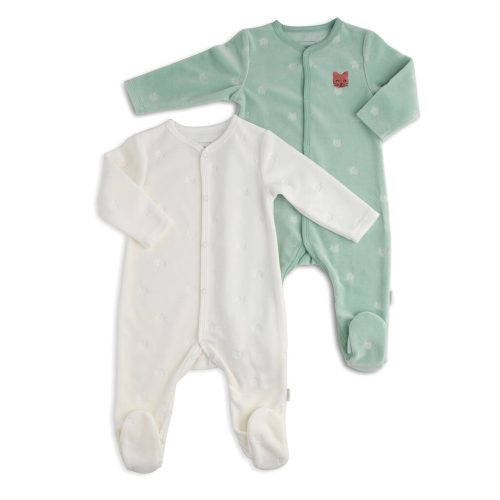 Lot de 2 Pyjamas Mon Trousseau Chaton BLANC P’tit bisou